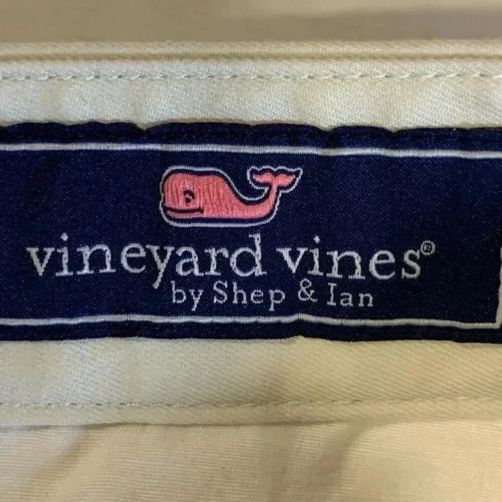 Vineyard Vines‎ Boys Flag Whale Embroidered Cotton Breaker Shorts Size 12